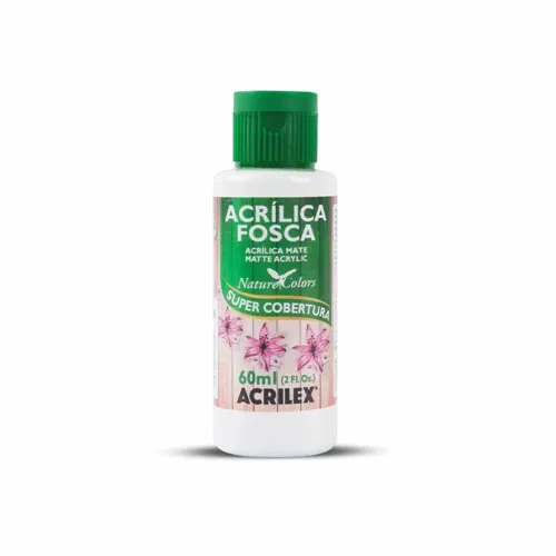 Tinta Acrílica Fosca - 60ml - Branco - 519 - Acrilex