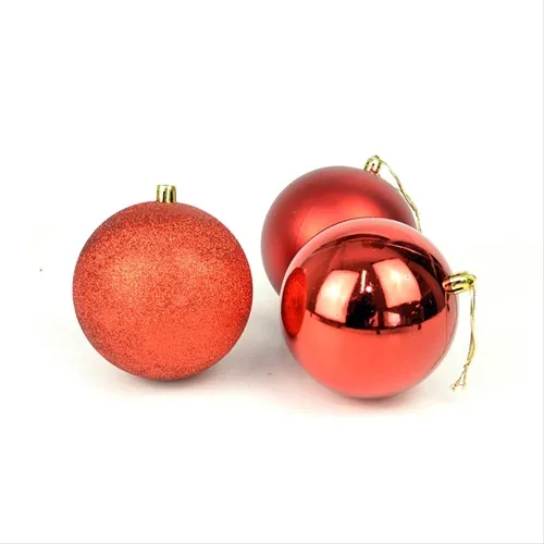 Bola Natal 06cm - LR6012ABC - Vermelha - 12 un.