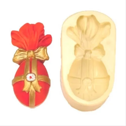 Forma Silicone Sabonete - Ovo com Laço Pequeno - 3672