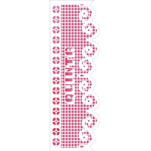 Stencil - 10x30cm - Negativo Renda Semana V - OPA2678 - Opa Criando Arte