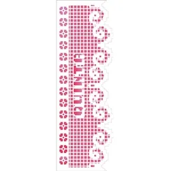 Stencil - 10x30cm - Negativo Renda Semana V - OPA2678 - Opa Criando Arte