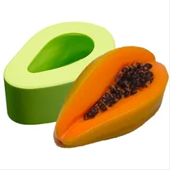 Forma Silicone Sabonete - Mamao Cortado Mini - 4479