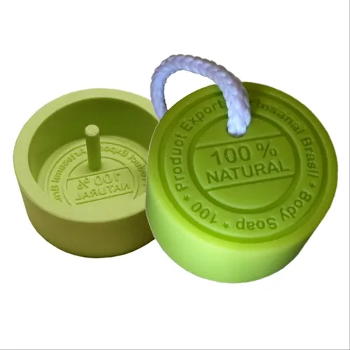 Forma Silicone Sabonete - Redondo com Furo - 6460