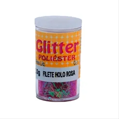 Glítter Filete Cítrico - Rosa - Glitter
