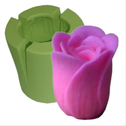 Forma Silicone Sabonete - Botão Semi Aberto - 5318