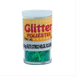 Glítter Filete Cítrico - Verde Claro Holog - Glitter