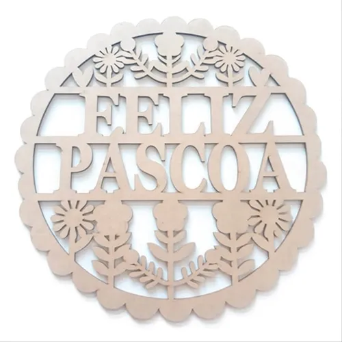 Guirlanda Feliz Páscoa - 30cm