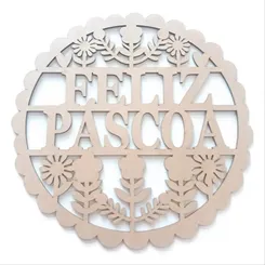 Guirlanda Feliz Páscoa - 30cm