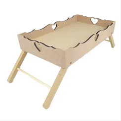 Bandeja de Cama - Coração - 45x26cm