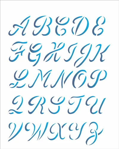 Stencil - 20x25cm - Alfabeto Maiúsculo - OPA1398 - Opa Criando Arte