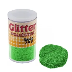 Glitter Poliéster - 3,5g - Verde - Glitter