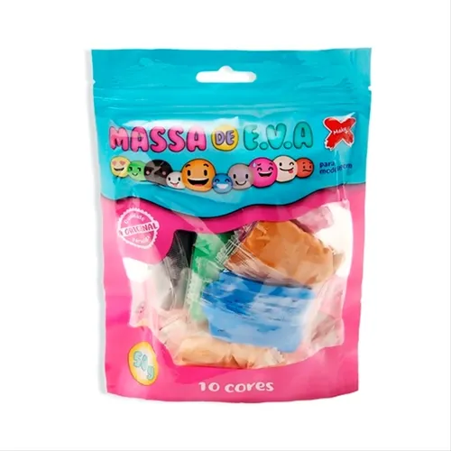 Massa de EVA - 50g - 10 Cores - Make+