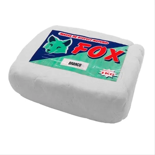 Massa de Biscuit - 1kg - Branco - Fox