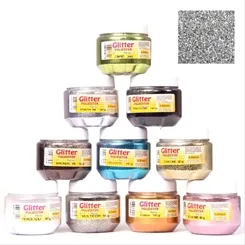 Glítter Poliéster - 50g - Prata - Glitter