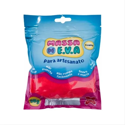 Massa de EVA - 50g - Vermelho - Make+