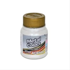 Metal Colors Acrylic - 37ml - Branco Metálico - 562 - Acrilex