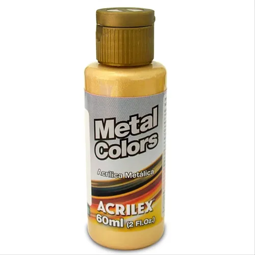 Metal Colors Acrylic - 60ml - Ouro - 532 - Acrilex
