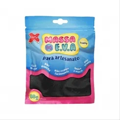 Massa de EVA Flocos - 50g - Preto - Make+