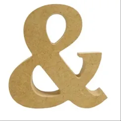 Letra MDF - & - REF.4628 - 12cm