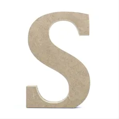 Letra MDF - S - REF.0083 - 12cm