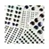 Olhos Resinados Adesivos - ref. 537-P -  Cartela com 70 Pares - Monicarts