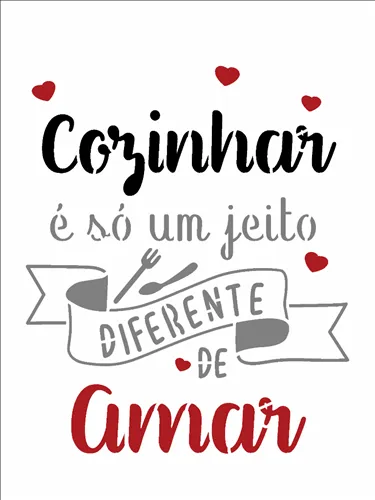 Stencil - 20x25cm - Estamparia Ladrilho - OPA2583 - Opa Criando Arte