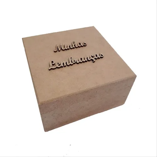 Kit Caixa Dobradiça C/Palavras - 17x17x8cm