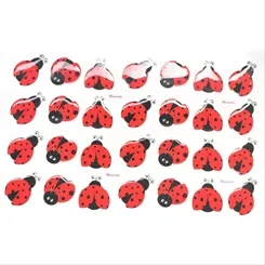 Joaninha Resinada - Cartela c/ 54 Unidades - Monicarts