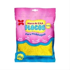 Massa de EVA Flocos - 50g - Amarelo - Make+