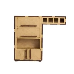 Móvel Miniatura Laser MDF - Armário de Cozinha Nicho - REF.1981