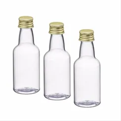 Mini-Garrafinha c/ Tampa - 50ml - Dourada - Pacote c/10 unidades