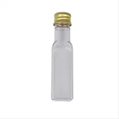 Mini-Garrafinha c/ Tampa para Difusor Ouro - 30ml - Quadrada - Pacote c/10 unidades
