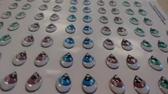 Olhos Resinados Adesivos - ref. 253 - Tam. M - Cartela com 42 pares - Monicarts