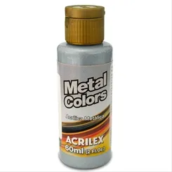 Metal Colors Acrylic - 60ml - Alumínio - 599 - Acrilex
