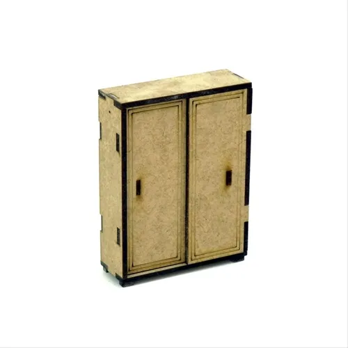 Móvel Miniatura Laser MDF - Guarda Roupa de Correr - REF.2015