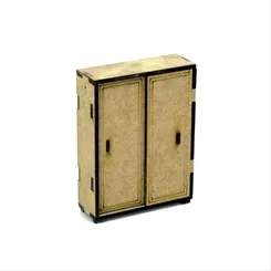 Móvel Miniatura Laser MDF - Guarda Roupa de Correr - REF.2015