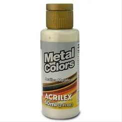 Metal Colors Acrylic - 60ml - Branco Metálico - 562 - Acrilex