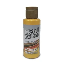 Metal Colors Acrylic - 60ml - Dourado Solar - 598 - Acrilex