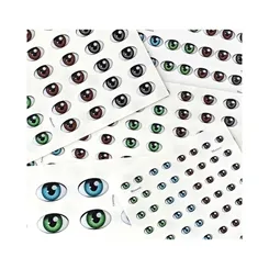 Olhos Resinados Adesivos - ref. 485 - Tam. PP - Cartela com 63 pares - Monicarts