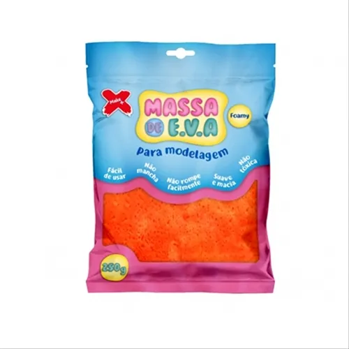 Massa de EVA - 250g - Laranja - Make+