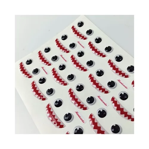 Olhos Resinados Adesivos - ref. 351 - Tam. P - Cartela com 42 pares - Monicarts