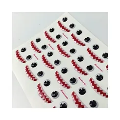 Olhos Resinados Adesivos - ref. 351 - Tam. P - Cartela com 42 pares - Monicarts