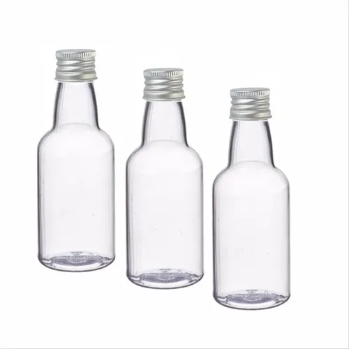 Mini-Garrafinha c/ Tampa - 50ml -Prata - Pacote c/10 unidades