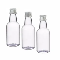 Mini-Garrafinha c/ Tampa - 50ml -Prata - Pacote c/10 unidades