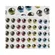 Olhos Resinados Adesivos - ref. 484 - Tam. PP - Cartela com 81 pares - Monicarts