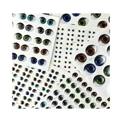 Olhos Resinados Adesivos - ref. 537-M -  Cartela com 40 Pares - Monicarts