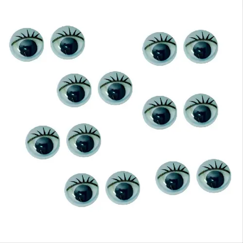 OLHO MOVEL RED, C/ CILIOS N,8 PCTE C/100UN - PRETO