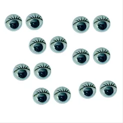 OLHO MOVEL RED, C/ CILIOS N,8 PCTE C/100UN - PRETO