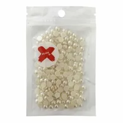 Pedra Decorativa - 6mm - Meia Pérola - 17g - Champagne - Make +