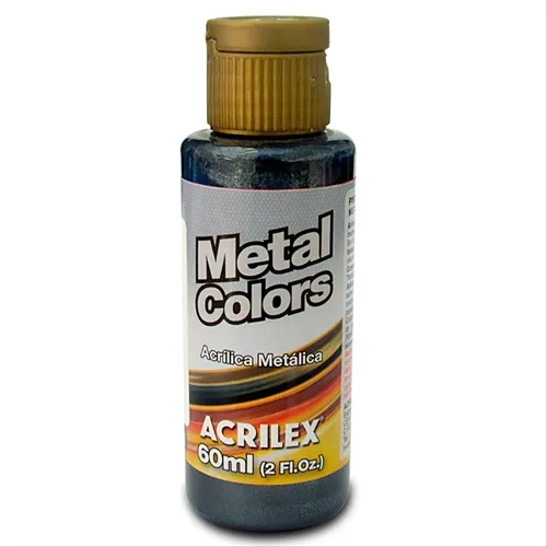 Metal Colors Acrylic - 60ml - Preto - 520 - Acrilex